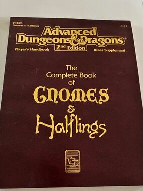 Complete Book of Gnomes & Halflings (Advanced Dungeons Dragons PHBR9) TSR 2134